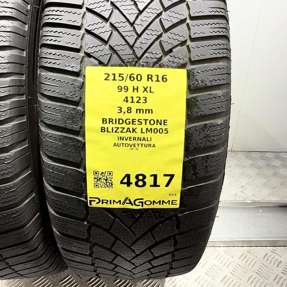 Gomme Usate 215 60 R16 99H XL Bridgestone Blizzak LM005 Invernali - immagine 3