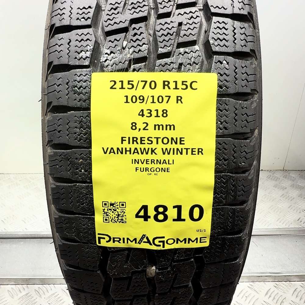 Gomma Usata 215 70 R15C 109/107R Firestone Vanhawk Winter 98% Invernale - immagine 3
