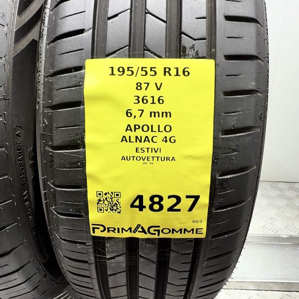 Gomme Usate 195 55 R16 87V Apollo Alnac 4G 96% Estive - immagine 3