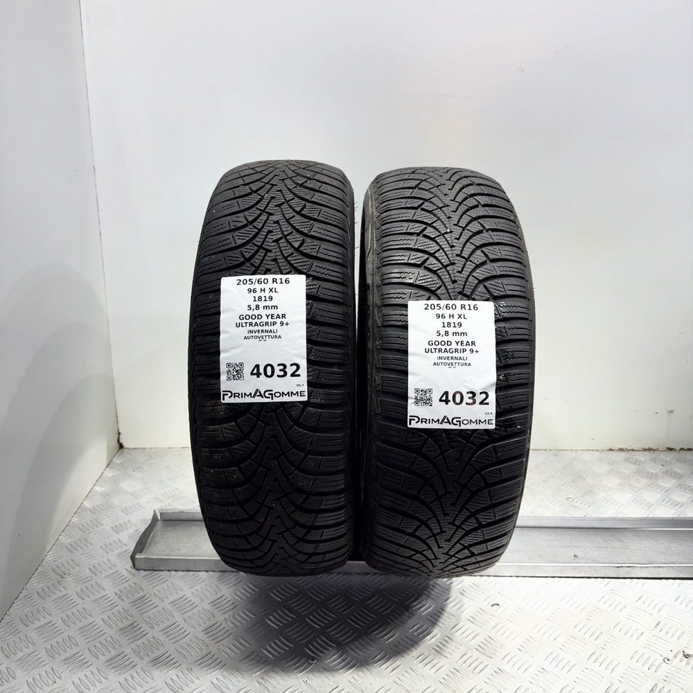 Gomme Usate 205 60 R16 96H XL GoodYear Ultragrip 9+ 83% Invernali - immagine 4