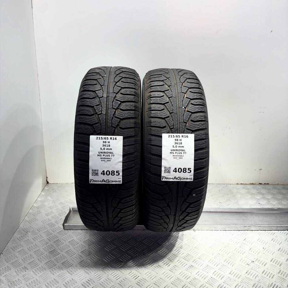 Gomme Usate 215 65 R16 98H Uniroyal MS Plus 77 71% Invernali - immagine 4