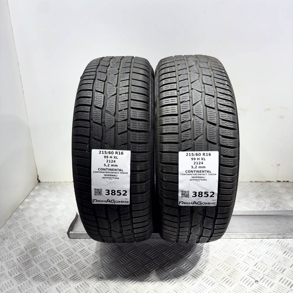 Gomme Usate 215 60 R16 99H XL Continental Contiwintercontact TS830P Invernali - immagine 4