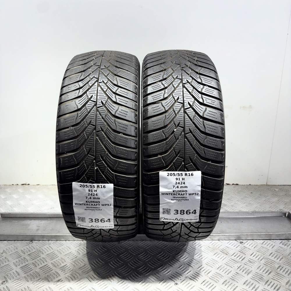 Gomme Usate 205 55 R16 91H Kumho Wintercraft WP52 98% Invernali - immagine 4