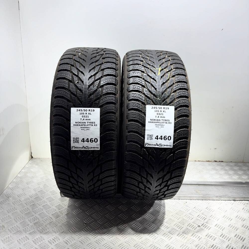 Gomme Usate 245 50 R19 XL 105R Nokian Tyres Hakkapeliitta R3 98% Invernali - immagine 4