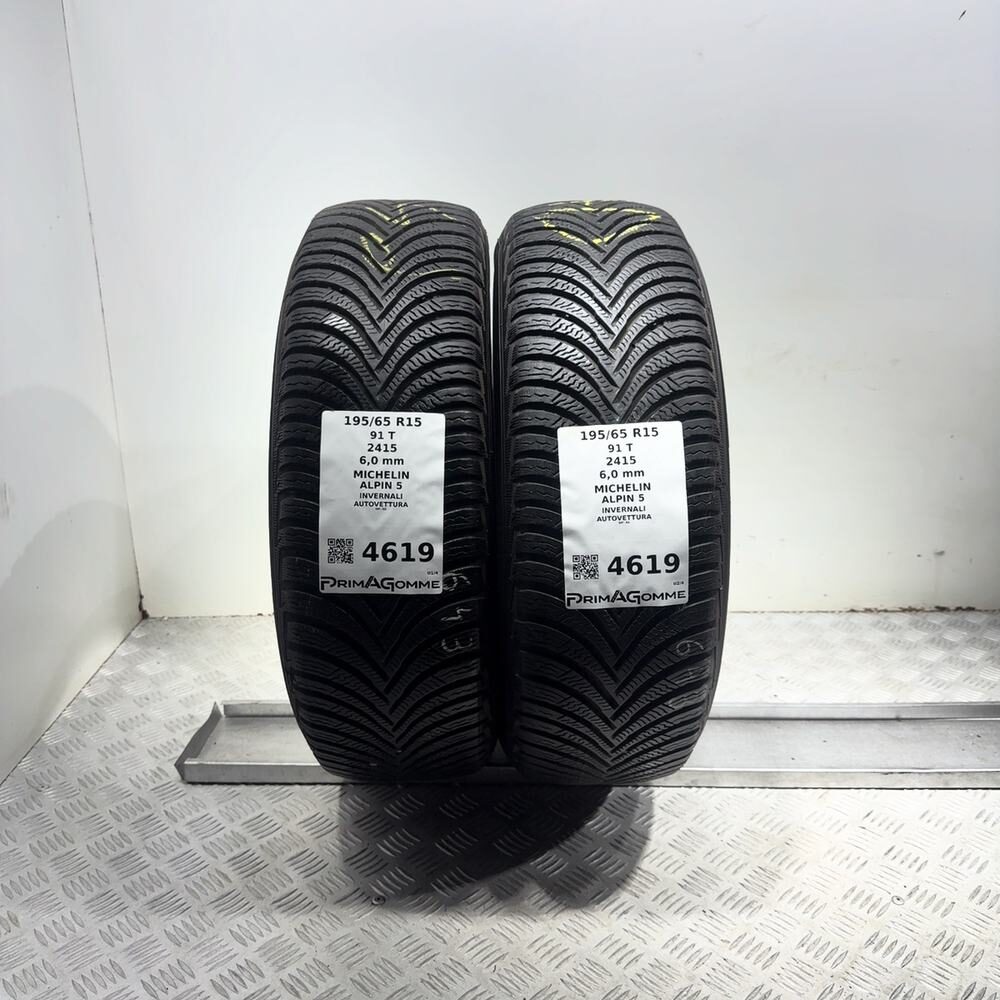 Gomme Usate 195 65 R15 91T Michelin Alpin 5 86% Invernali - immagine 4