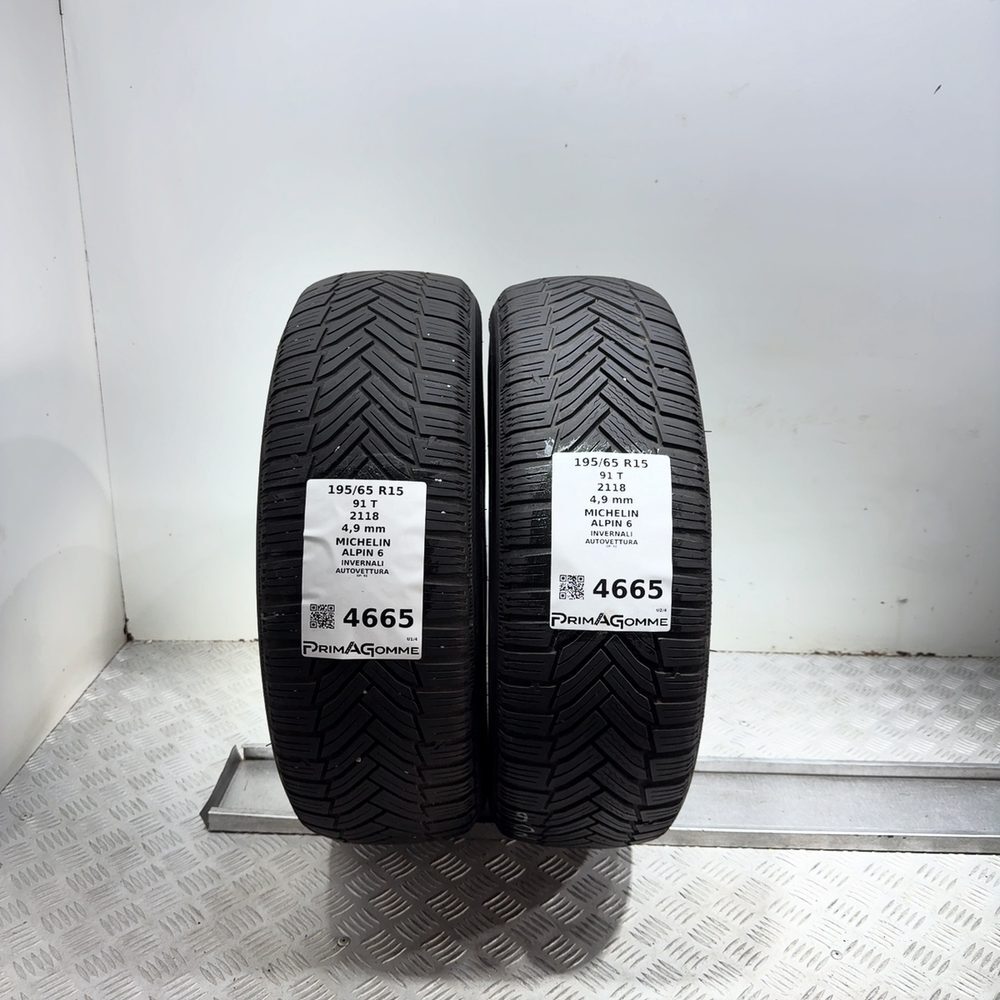 Gomme Usate 195 65 R15 91T Michelin Alpin 6 Invernali - immagine 4