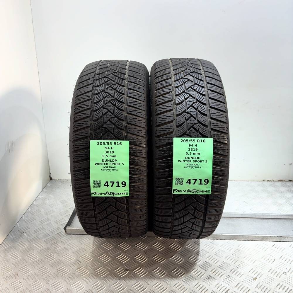 Gomme Usate 205 55 R16 94H Dunlop Winter Sport 5 79% Invernali - immagine 4