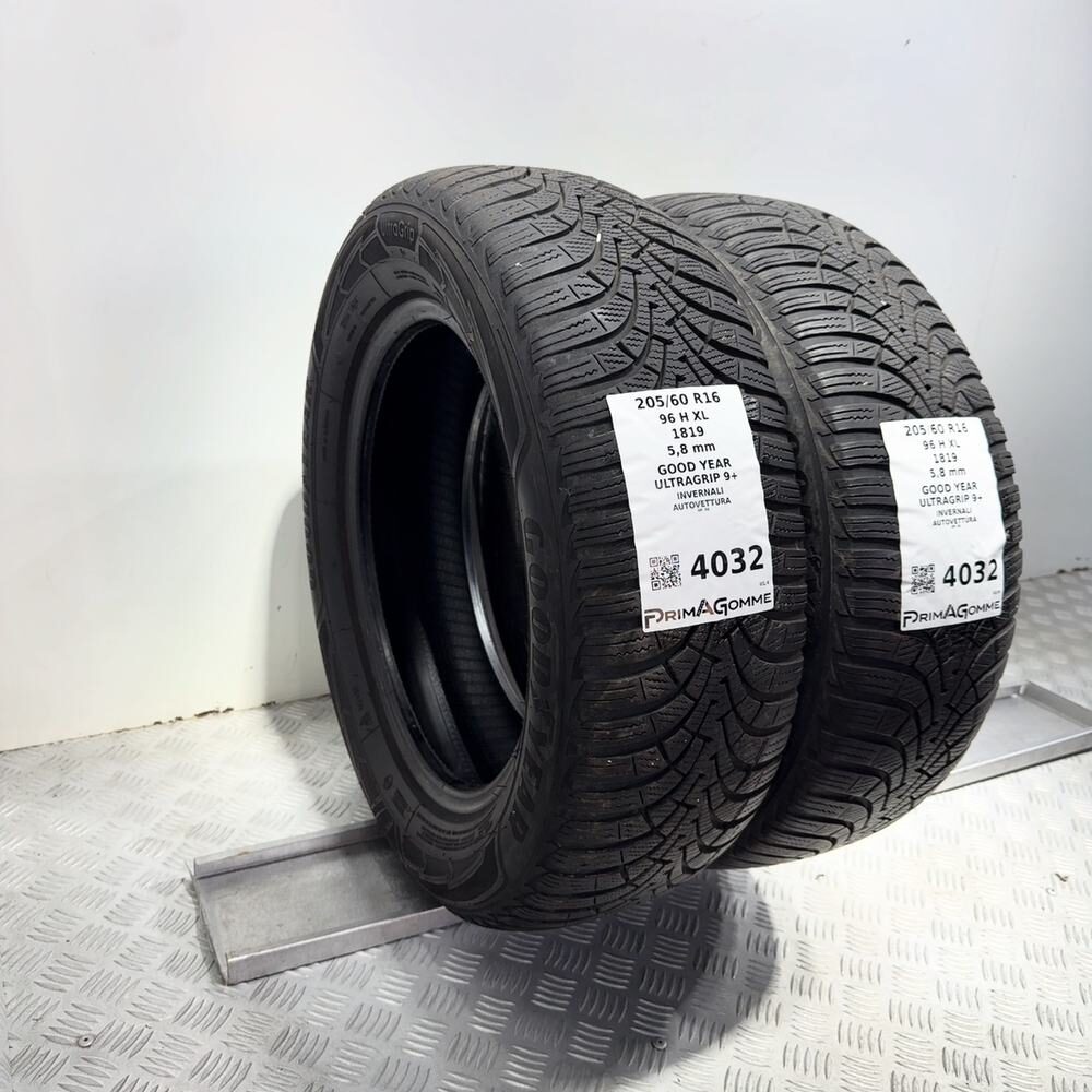 Gomme Usate 205 60 R16 96H XL GoodYear Ultragrip 9+ 83% Invernali - immagine 5