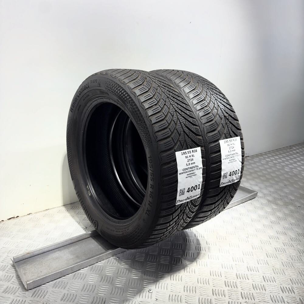 Gomme Usate 195 55 R16 91H XL Continental Wintercontact TS 870 71% Invernali - immagine 5