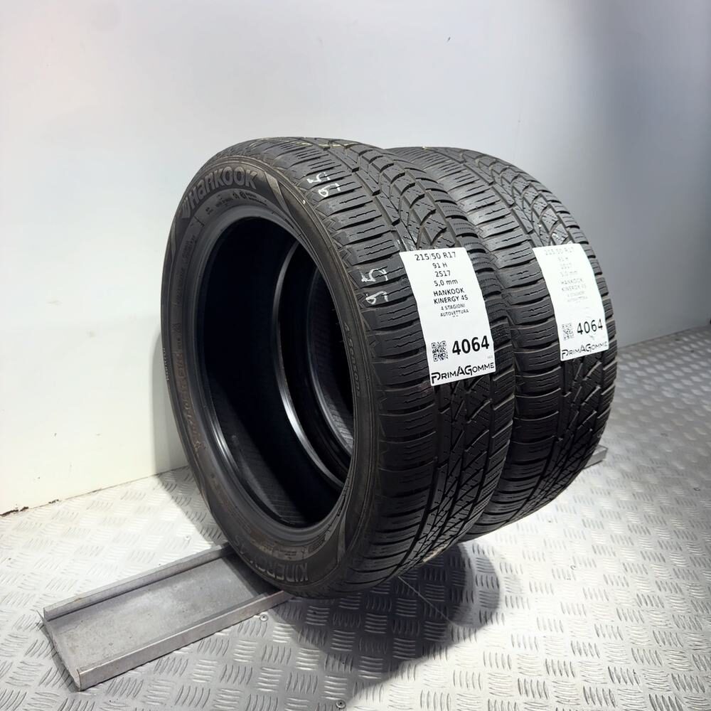 Gomme Usate 215 50 R17 91H Hankook Kinergy 4S 71% 4 Stagioni - immagine 5