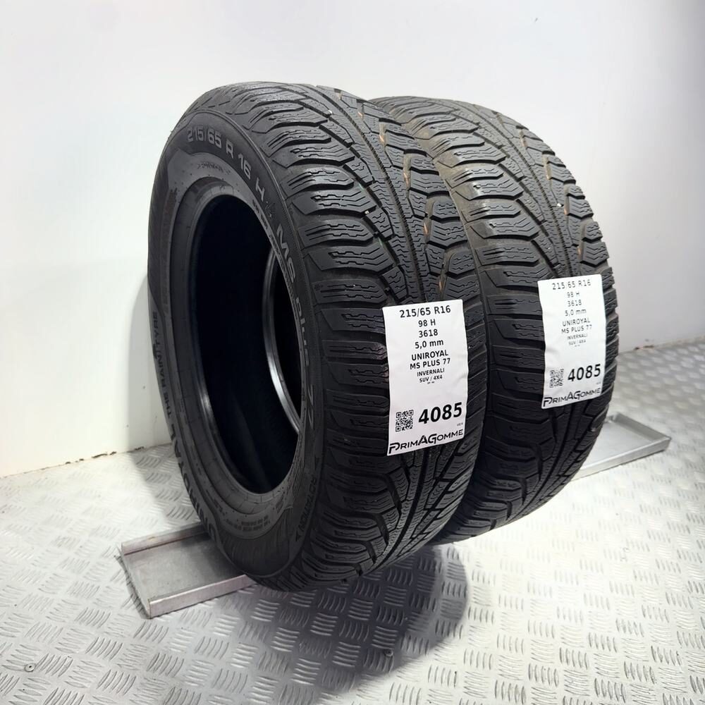 Gomme Usate 215 65 R16 98H Uniroyal MS Plus 77 71% Invernali - immagine 5