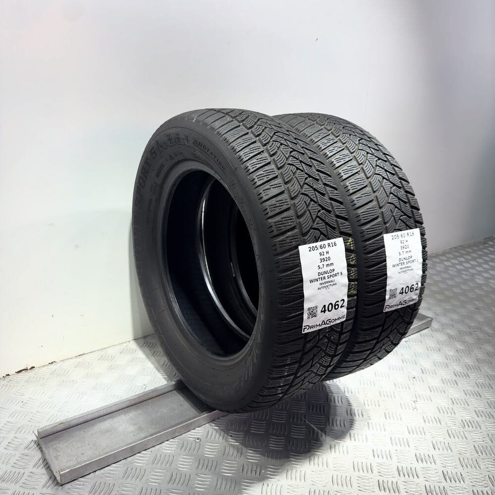 Gomme Usate 205 60 R16 92H Dunlop Winter Sport 5 81% Invernali - immagine 5