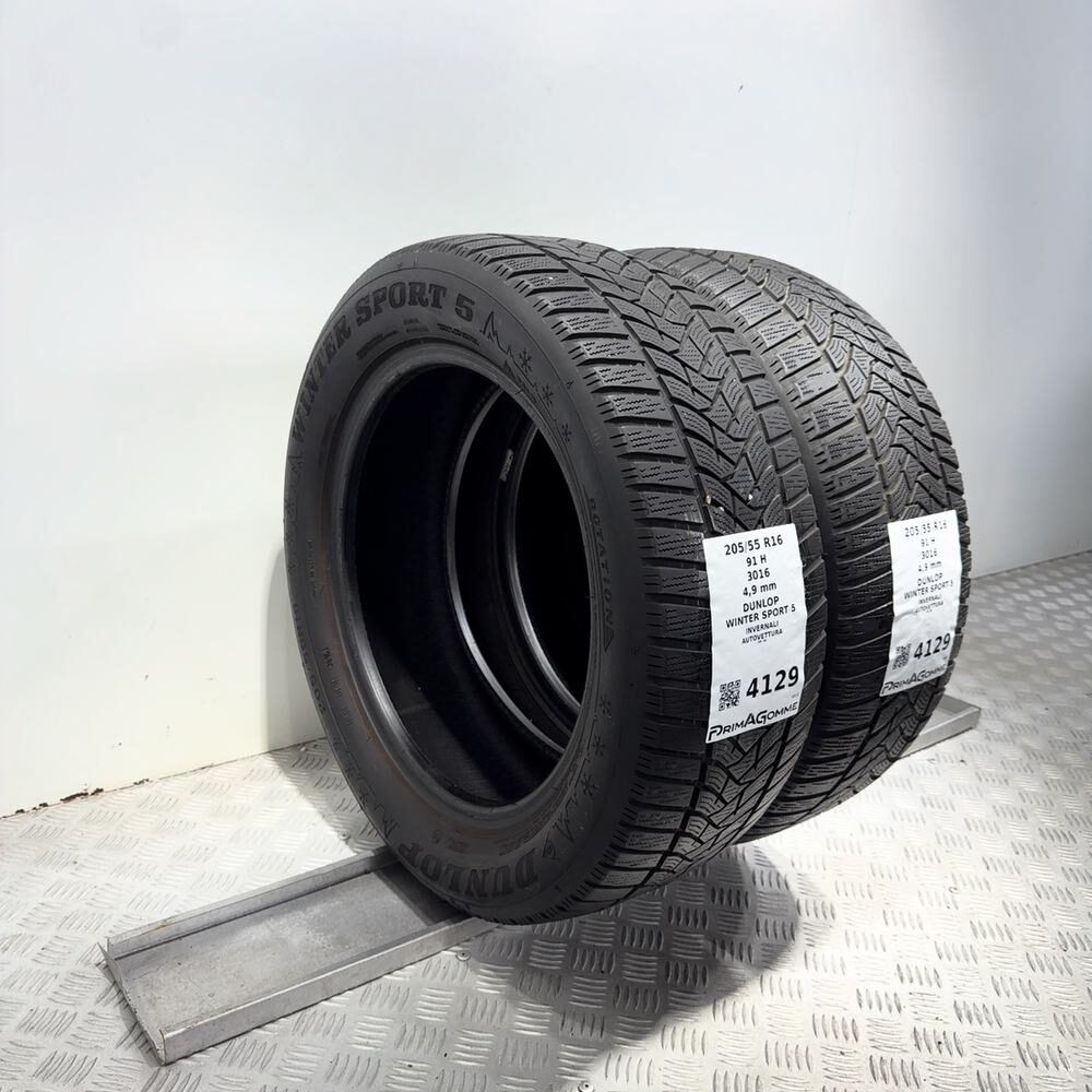 Gomme Usate 205 55 R16 91H Dunlop Winter Sport 5 Invernali - immagine 5
