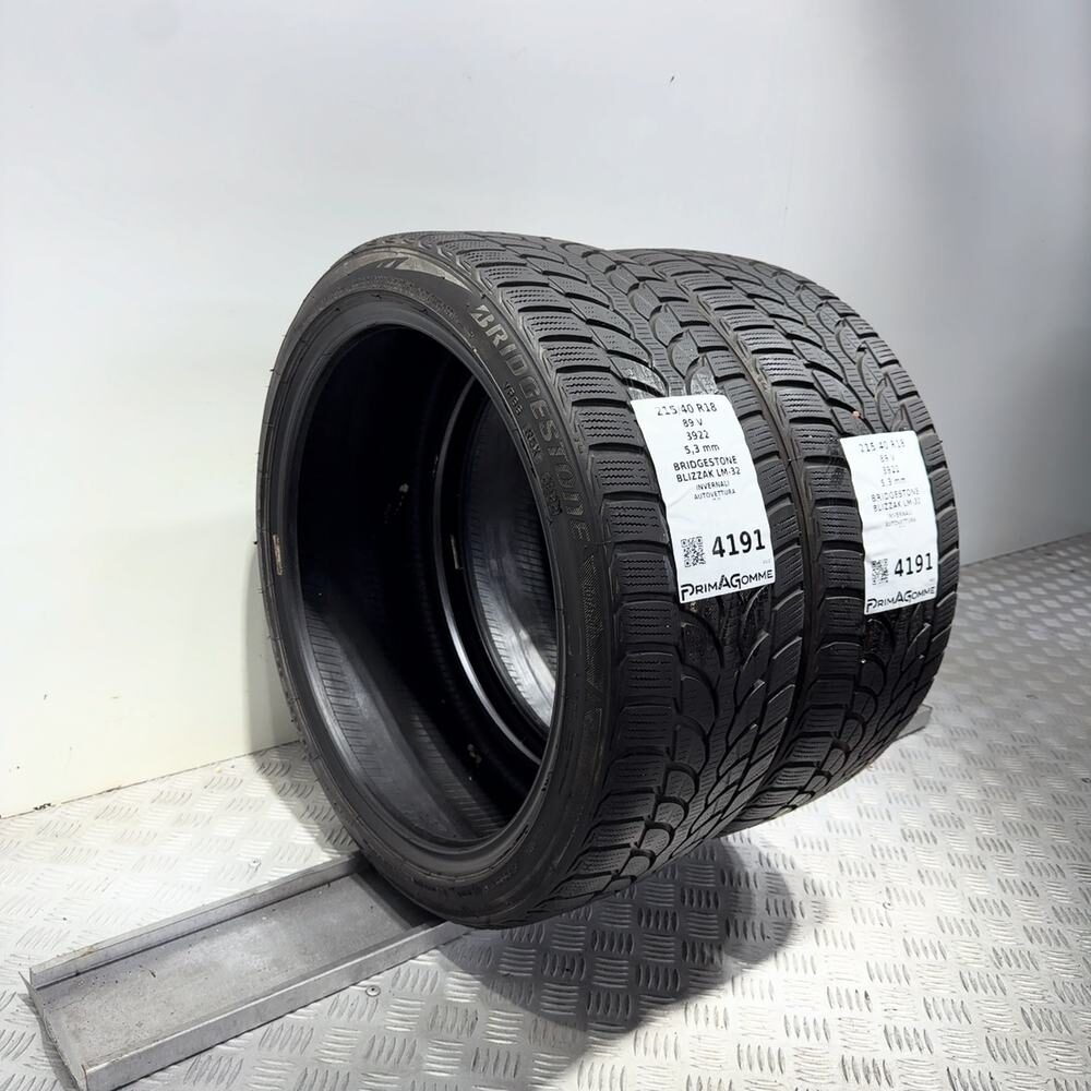 Gomme Usate 215 40 R18 89V Bridgestone Blizzak LM-32 76% Invernali - immagine 5