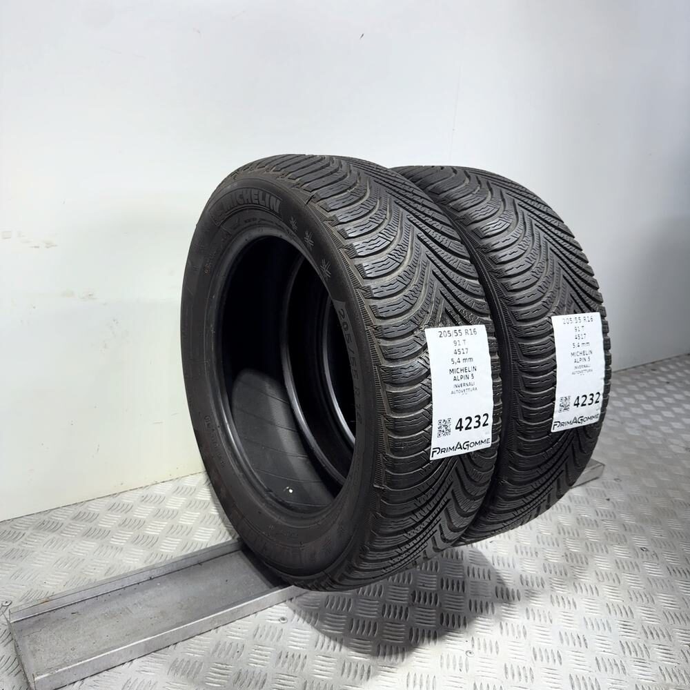Gomme Usate 205 55 R16 91T Michelin Alpin 5 77% Invernali - immagine 5