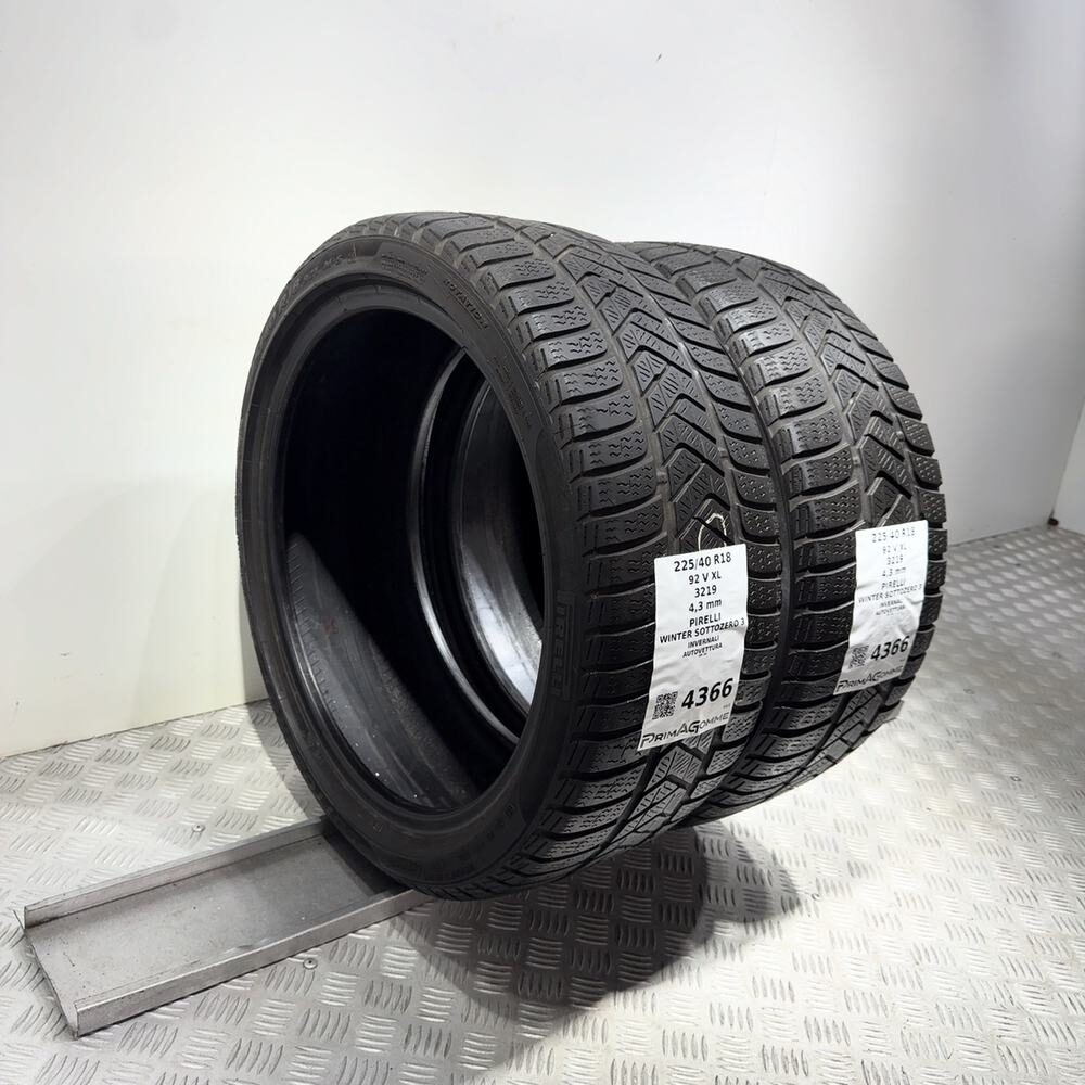 Gomme Usate 225 40 R18 92V XL Pirelli Winter Sottozero 3 Invernali - immagine 5