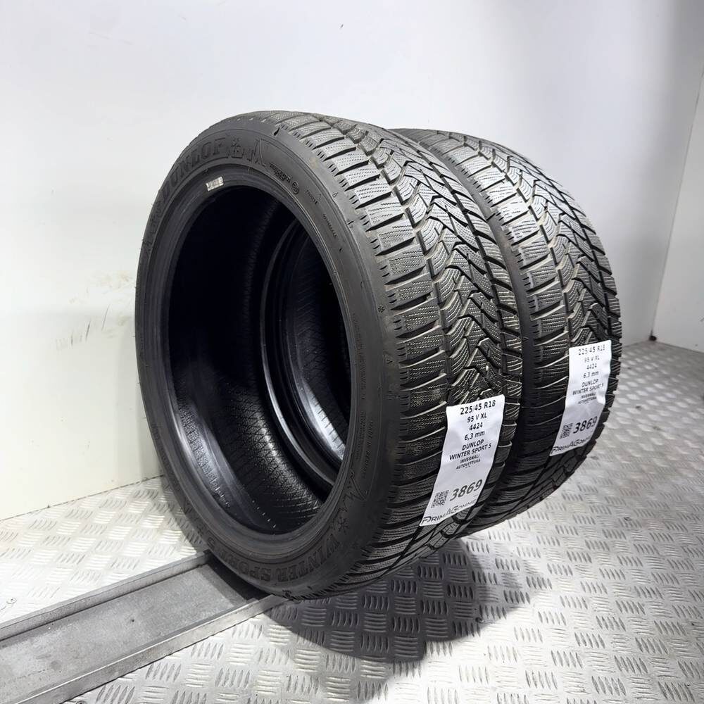 Gomme Usate 225 45 R18 95V XL Dunlop Winter Sport 5 90% Invernali - immagine 5