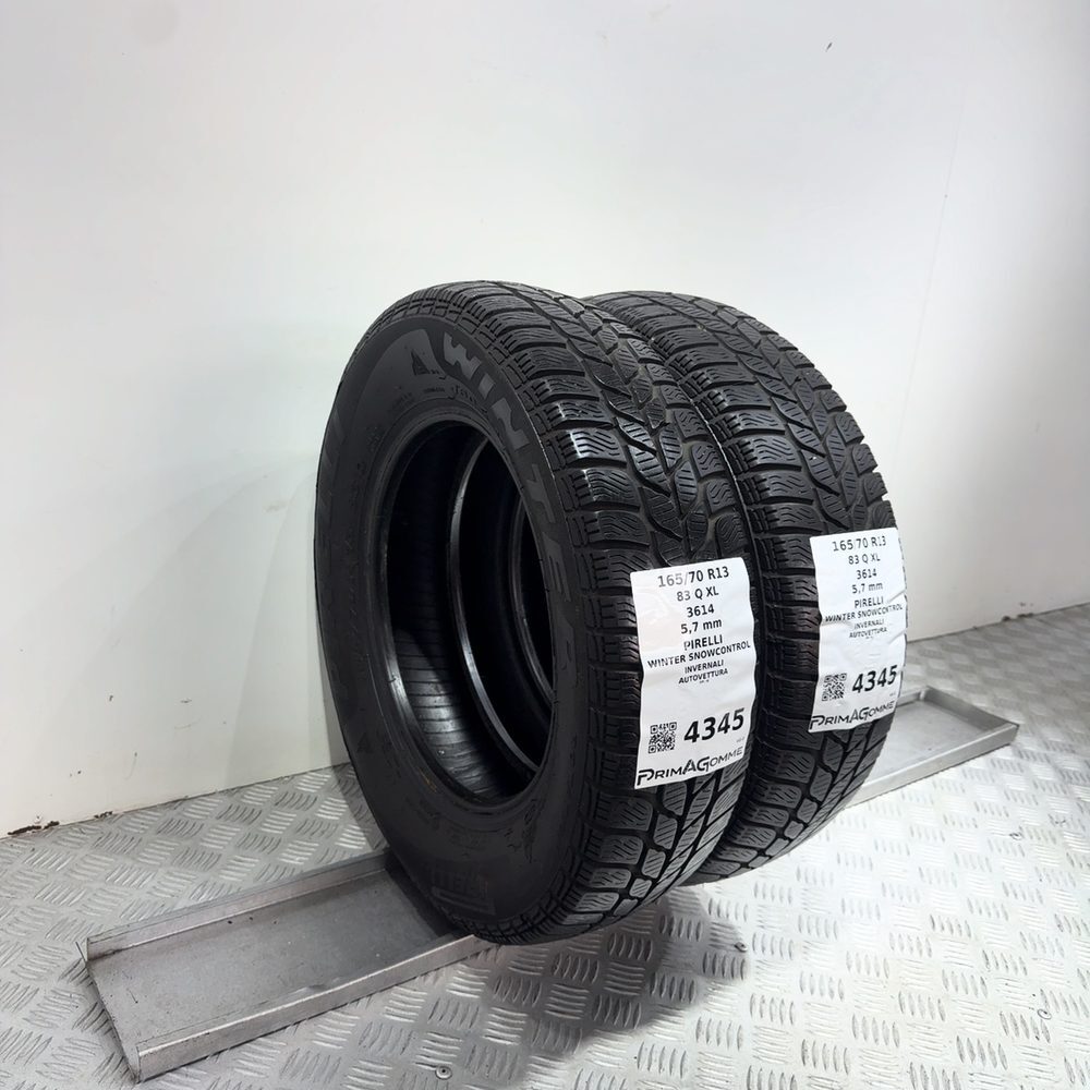 Gomme Usate 165 70 R13 XL 83Q Pirelli Winter Snowcontrol 81% Invernali - immagine 5
