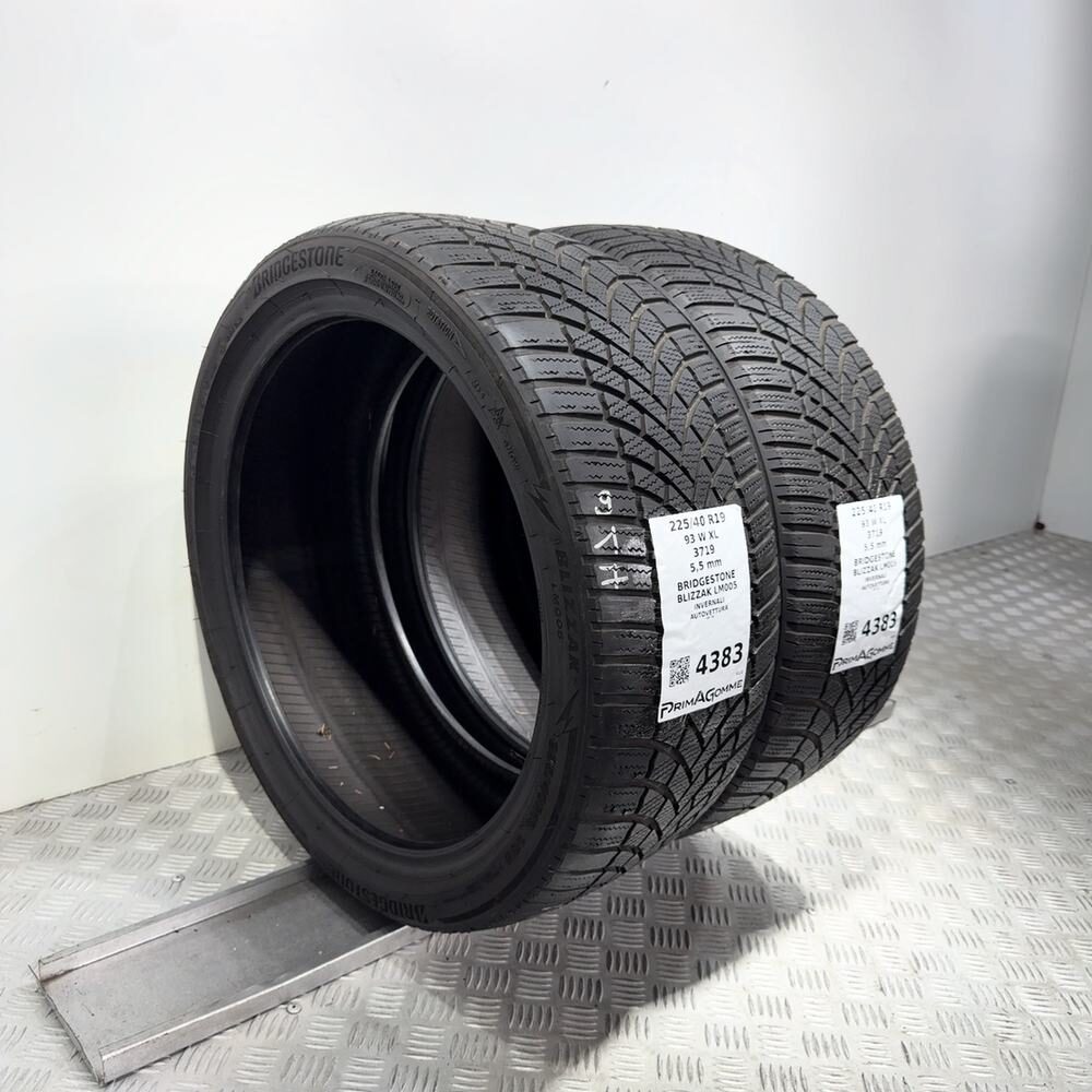Gomme Usate 225 40 R19 93W XL Bridgestone Blizzak LM005 79% Invernali - immagine 5