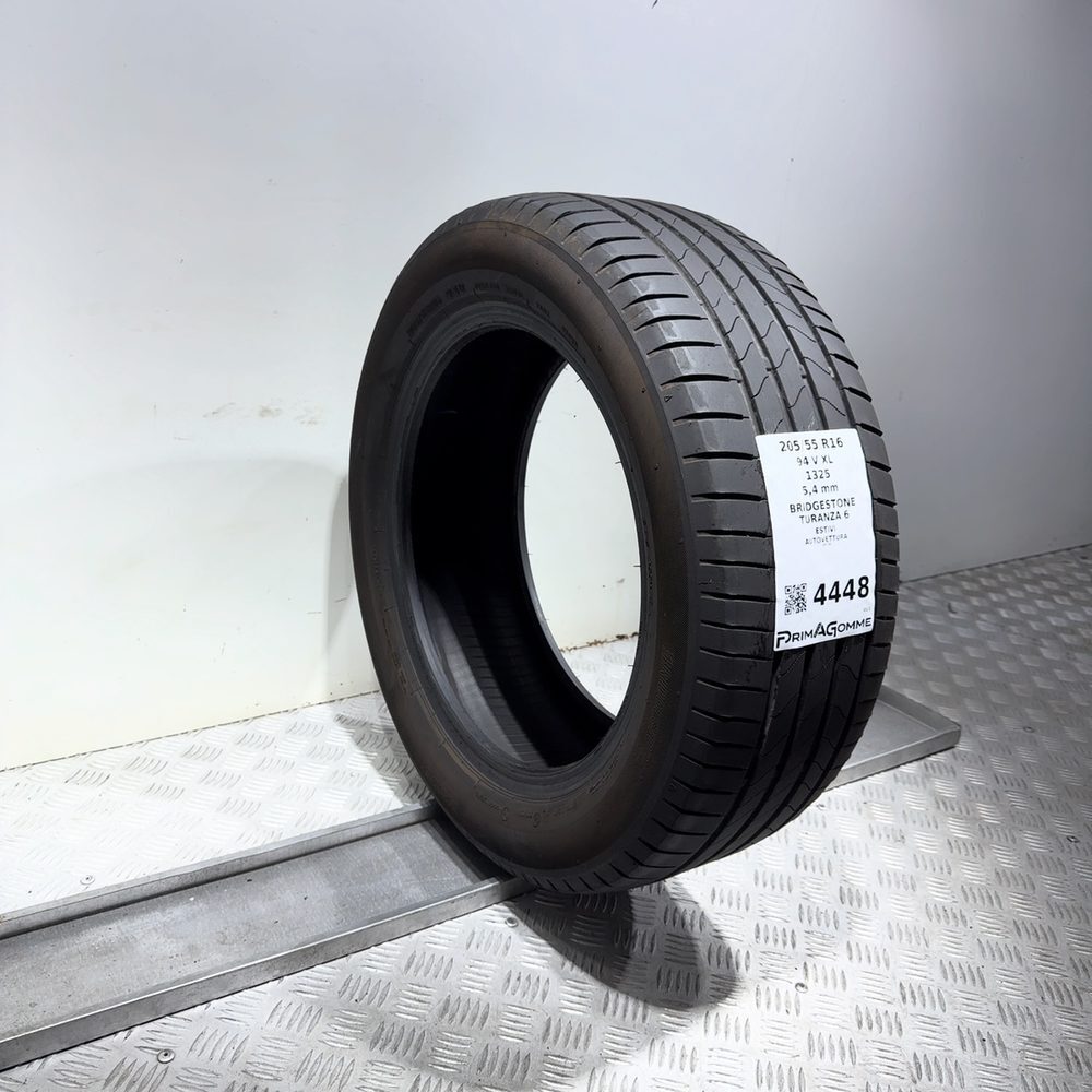 Gomma Usata 205 55 R16 94V XL Bridgestone Turanza 6 77% Estivo - immagine 5