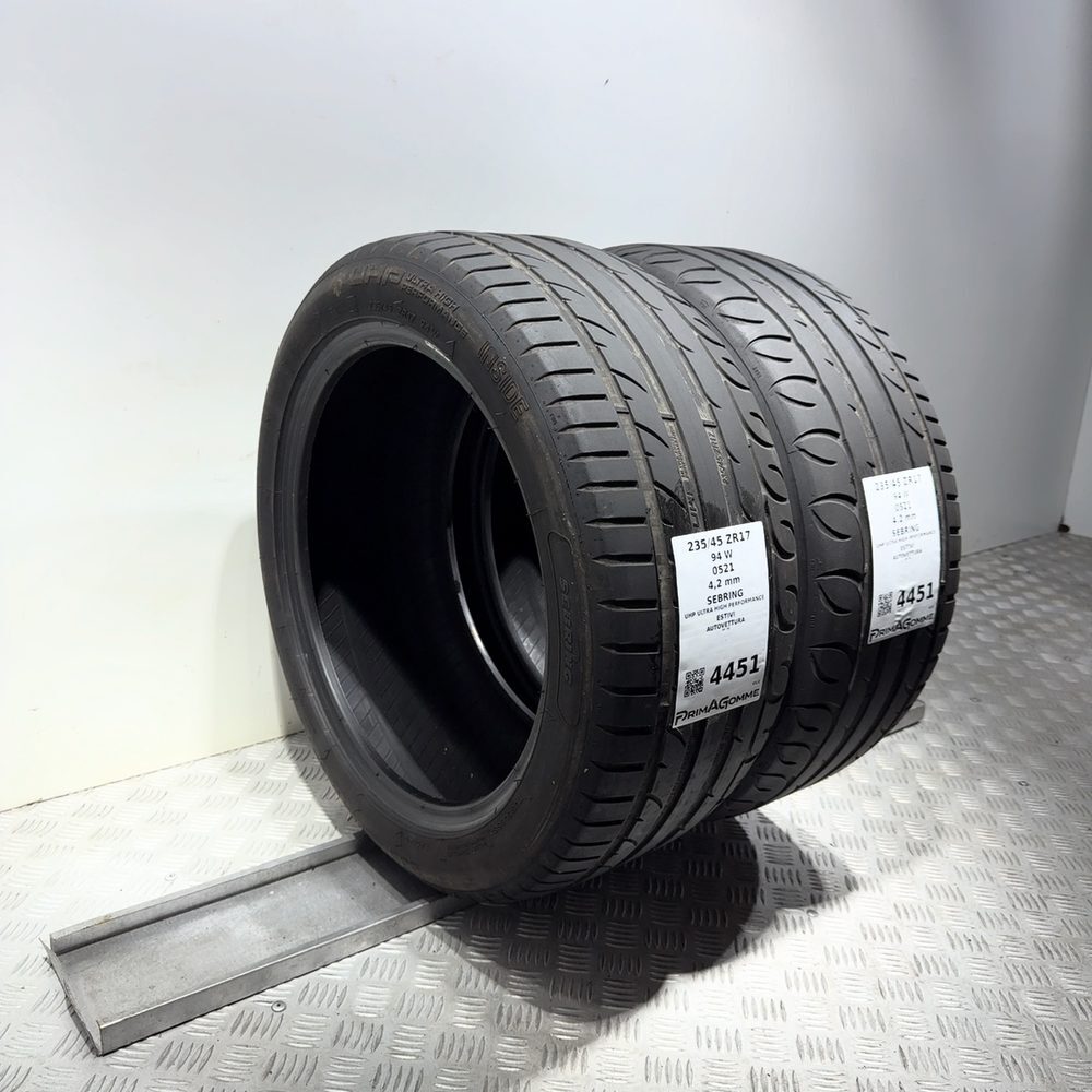 Gomme Usate 235 45 ZR17 94W Sebring Uhp Ultra High Performance Estive - immagine 5