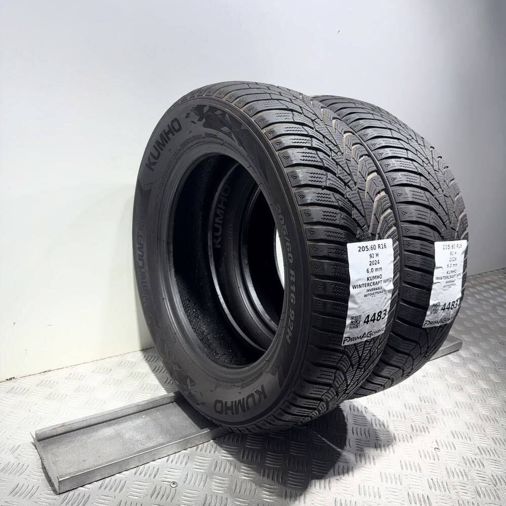 Gomme Usate 205 60 R16 92H Kumho Wintercraft WP52 86% Invernali - immagine 5