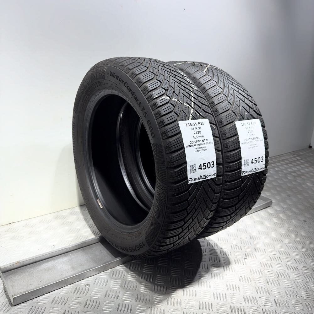Gomme Usate 195 55 R16 XL 91H Continental Wintercontact TS 860 Invernali - immagine 5