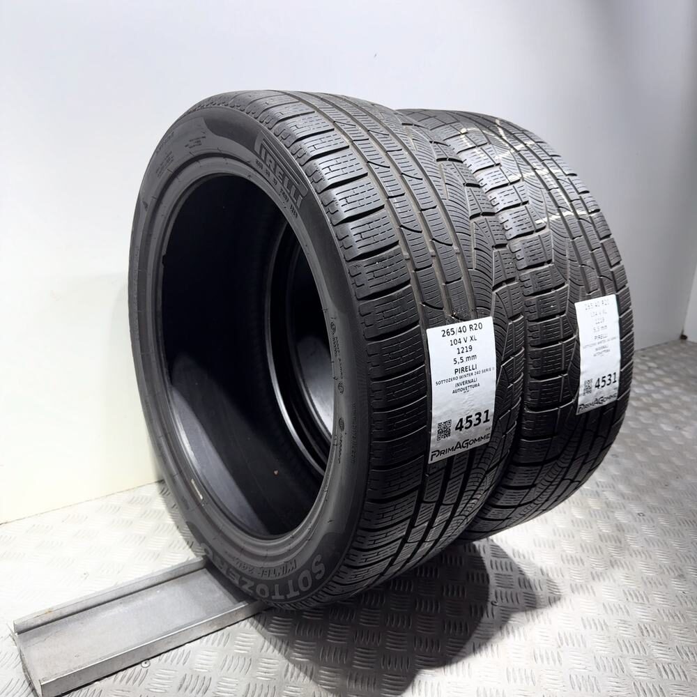Gomme Usate 265 40 R20 104V XL Pirelli Sottozero Winter 240 Serie II Invernali - immagine 5