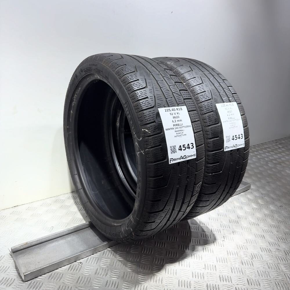 Gomme Usate 225 40 R18 92V XL Pirelli Winter 240 Sottozero RunFlat Invernali - immagine 5