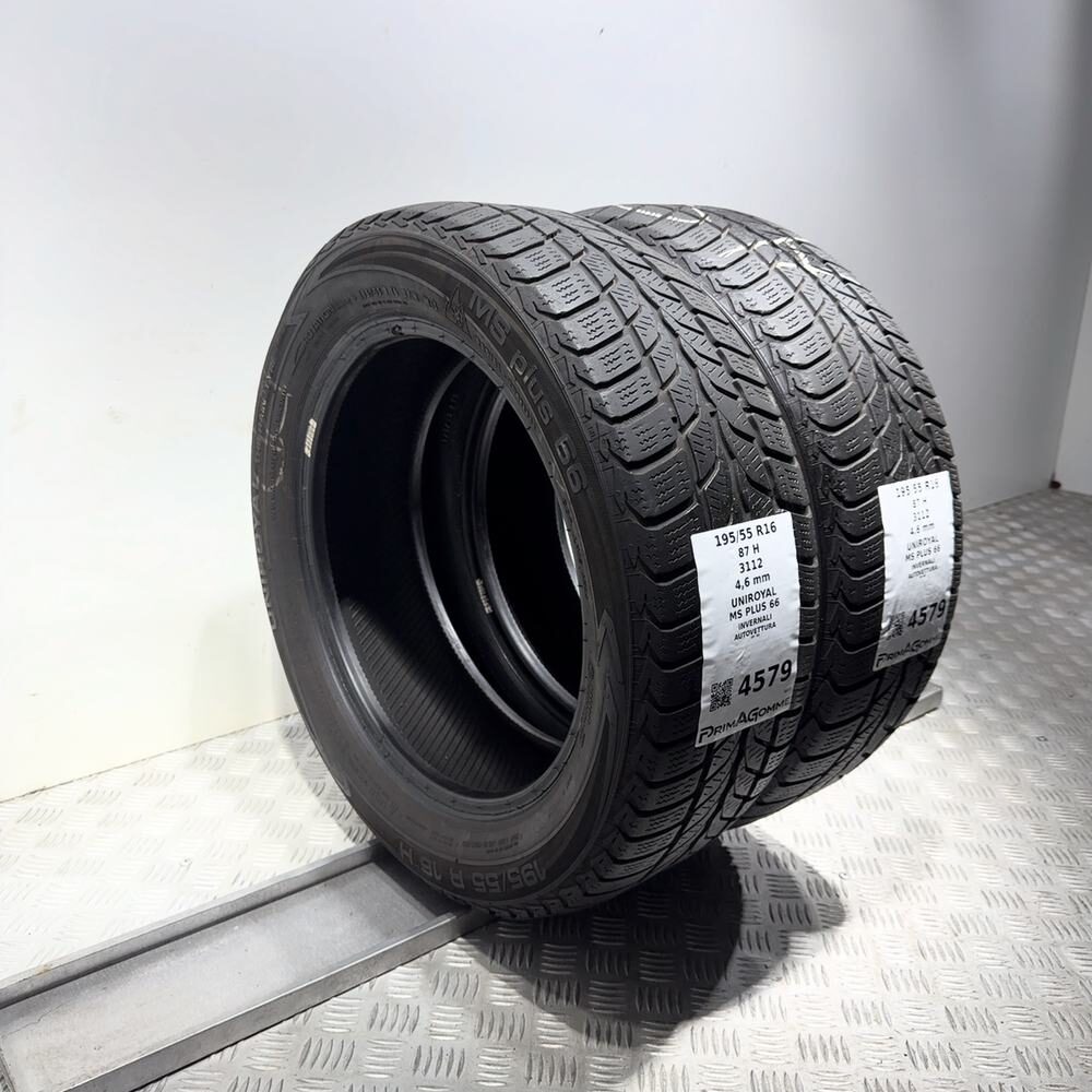 Gomme Usate 195 55 R16 87H Uniroyal MS Plus 66 Invernali - immagine 5
