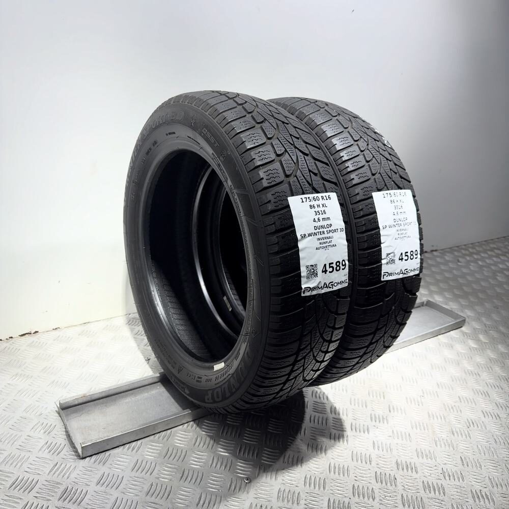 Gomme Usate 175 60 R16 86H XL Dunlop SP Winter Sport 3D RunFlat Invernali - immagine 5