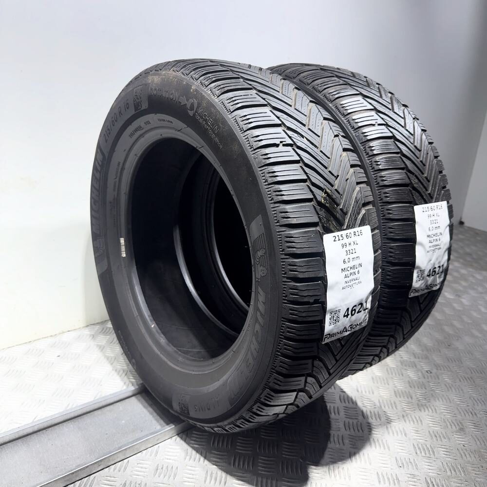 Gomme Usate 215 60 R16 XL 99H Michelin Alpin 6 86% Invernali - immagine 5