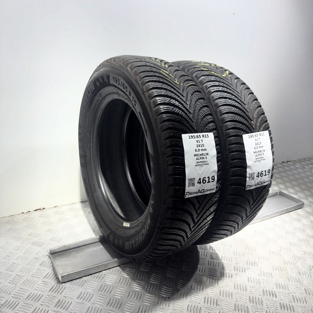 Gomme Usate 195 65 R15 91T Michelin Alpin 5 86% Invernali - immagine 5