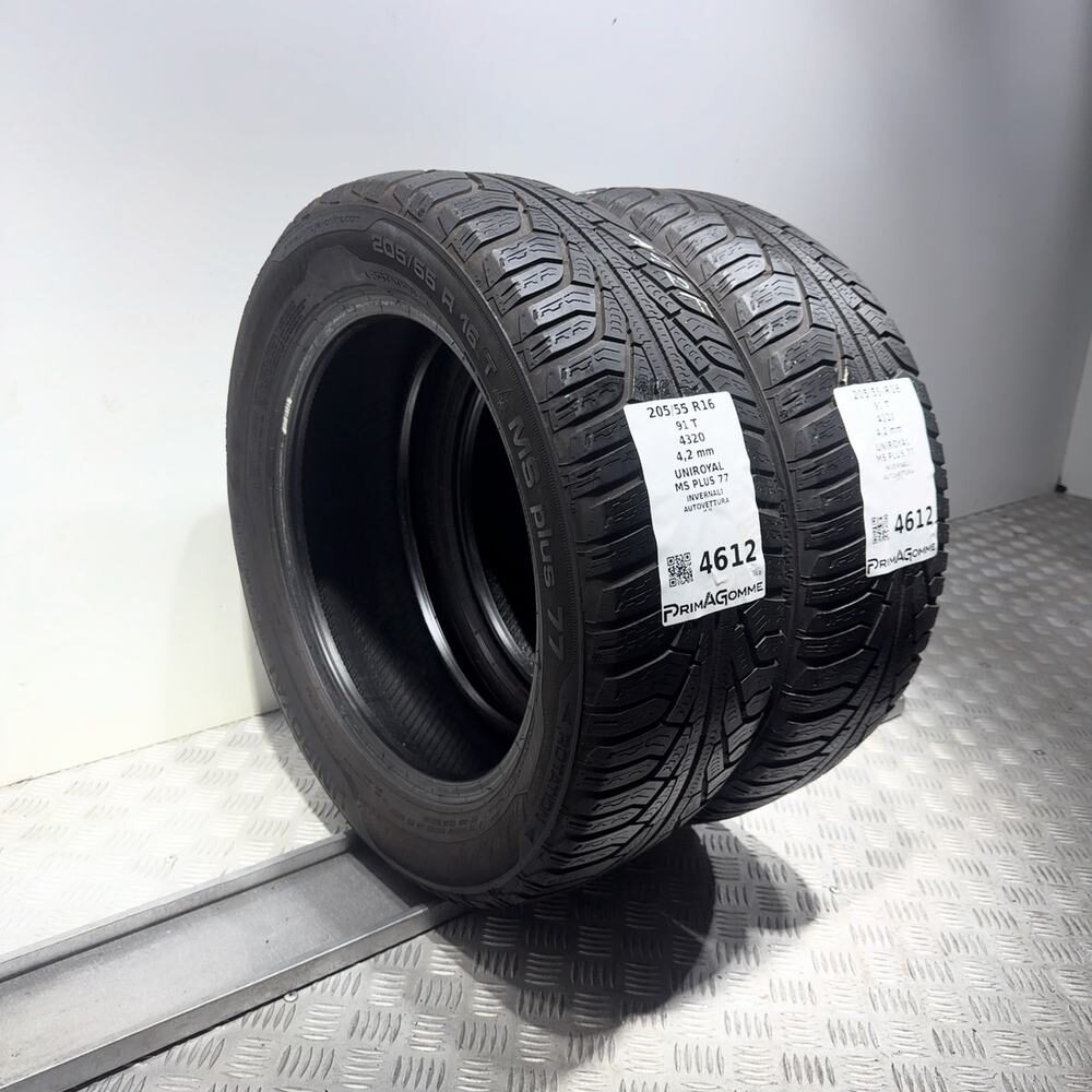 Gomme Usate 205 55 R16 91T Uniroyal MS Plus 77 Invernali - immagine 5