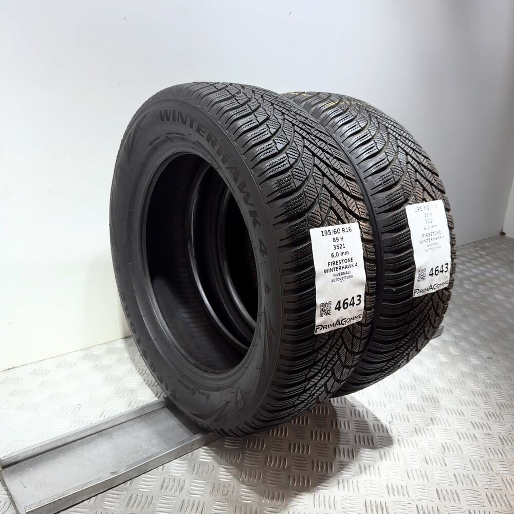 Gomme Usate 195 60 R16 89H Firestone Winterhawk 4 86% Invernali - immagine 5