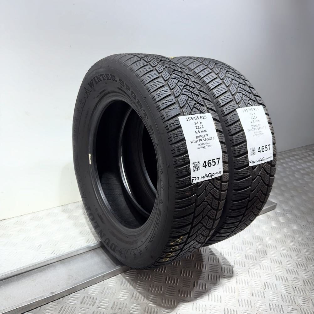 Gomme Usate 195 65 R15 91H Dunlop Winter Sport 5 Invernali - immagine 5