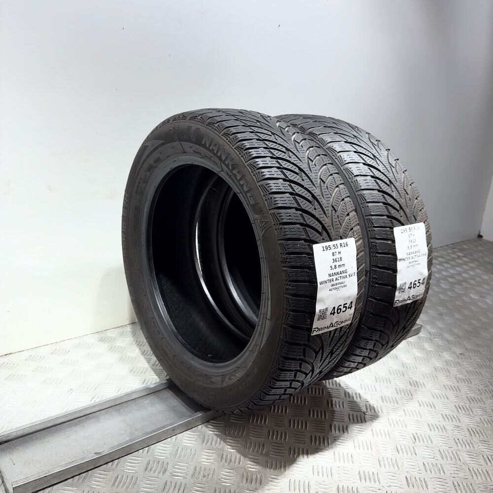 Gomme Usate 195 55 R16 87H Nankang Winter Activa SV-3 83% Invernali - immagine 5