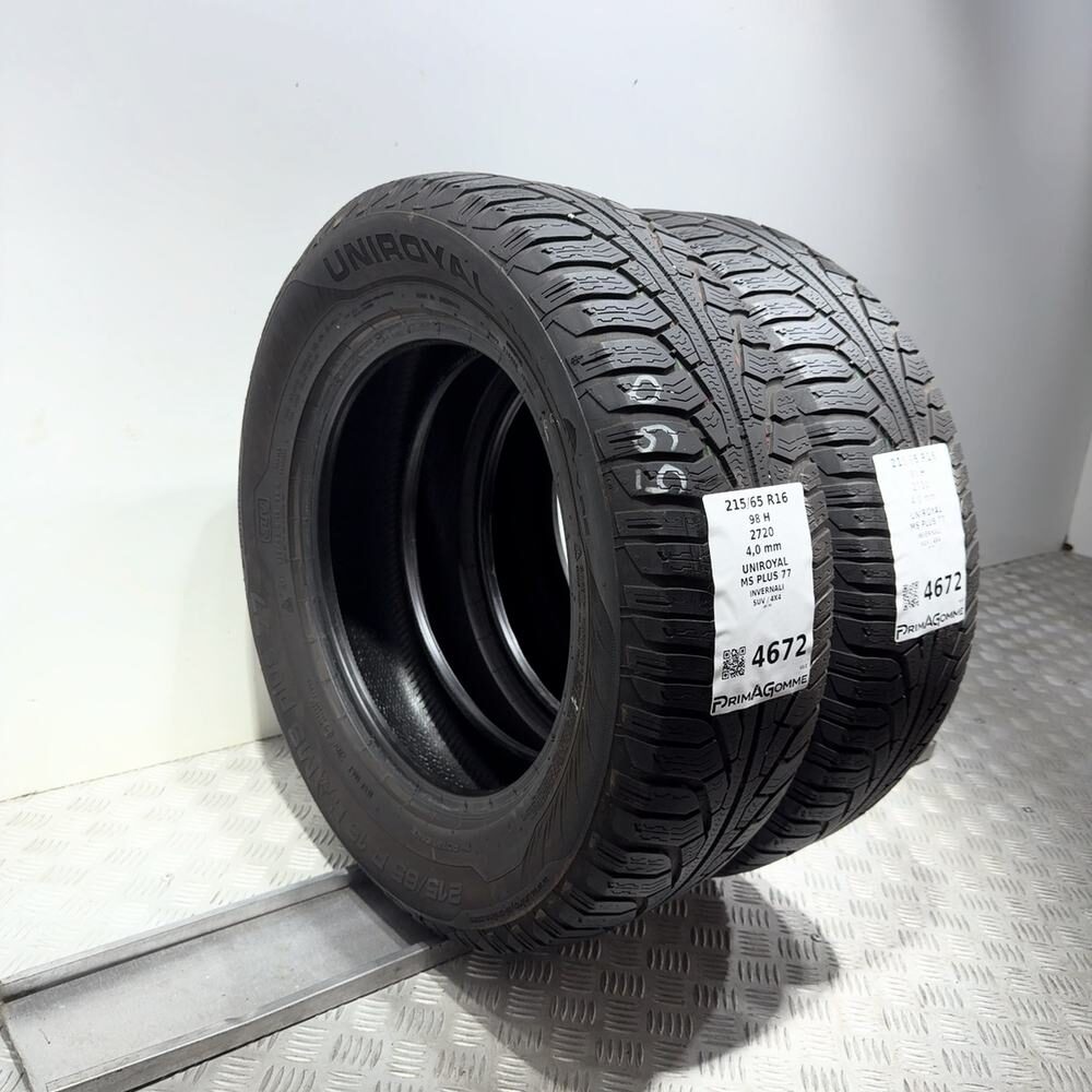 Gomme Usate 215 65 R16 98H Uniroyal MS Plus 77 Invernali - immagine 5