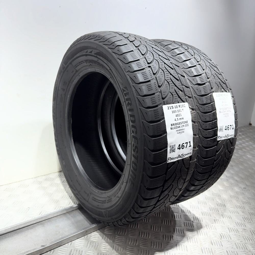 Gomme Usate 215 60 R16C 103/101T Bridgestone Blizzak LM-32C Invernali - immagine 5