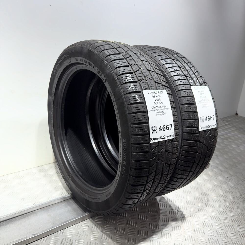 Gomme Usate 205 50 R17 93H XL Continental Contiwintercontact TS830P Invernali - immagine 5