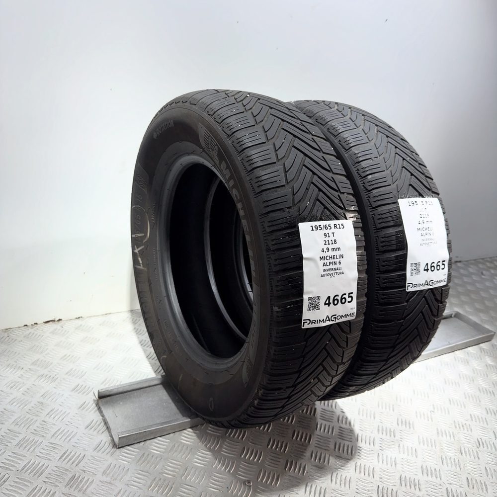 Gomme Usate 195 65 R15 91T Michelin Alpin 6 Invernali - immagine 5