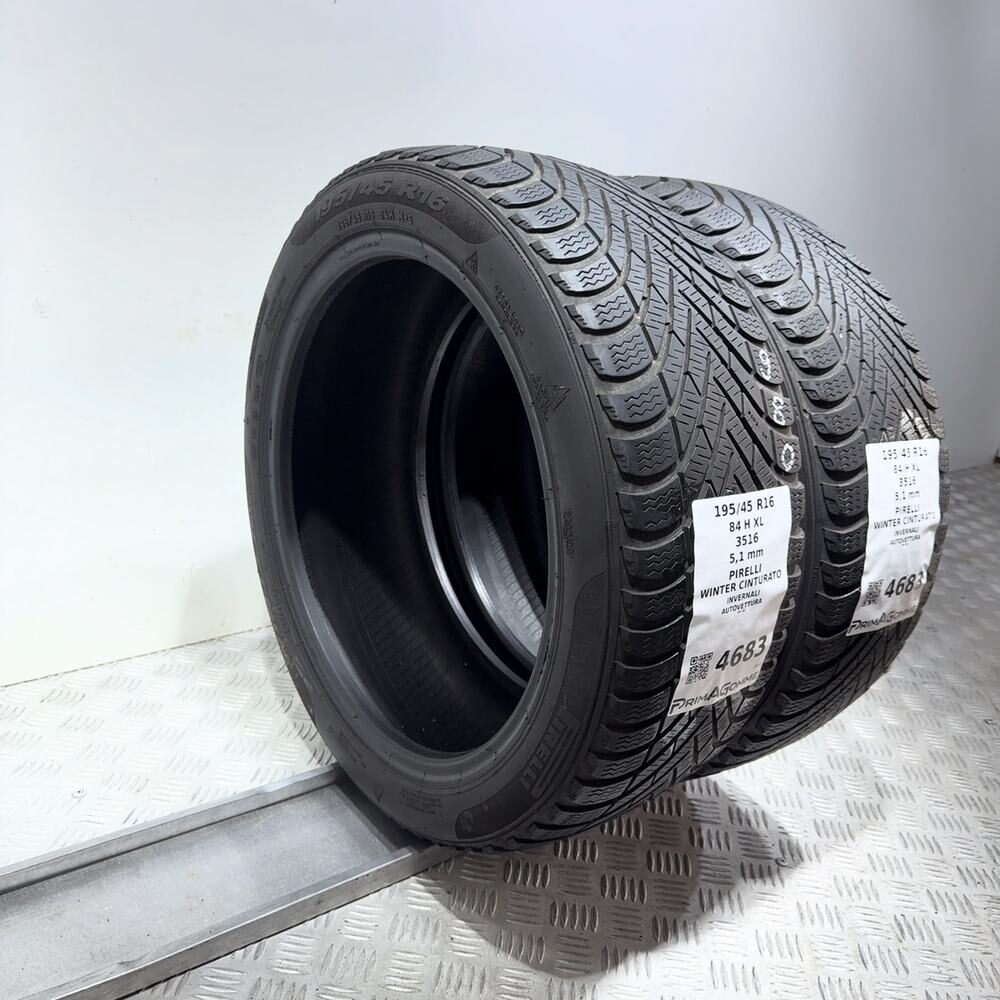 Gomme Usate 195 45 R16 84H XL Pirelli Winter Cinturato 73% Invernali - immagine 5