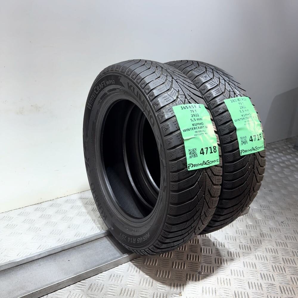 Gomme Usate 165 65 R14 79T Kumho Wintercraft WP52 79% Invernali - immagine 5