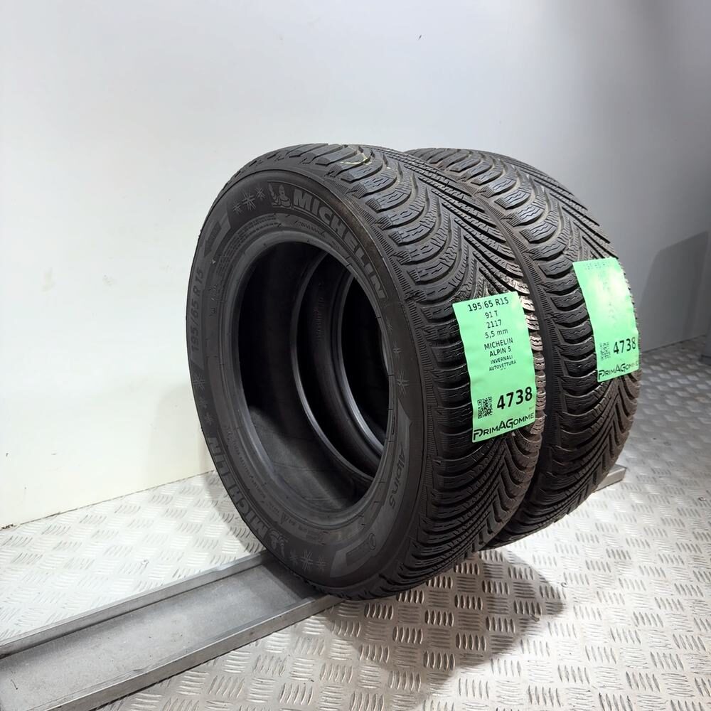 Gomme Usate 195 65 R15 91T Michelin Alpin 5 79% Invernali - immagine 5