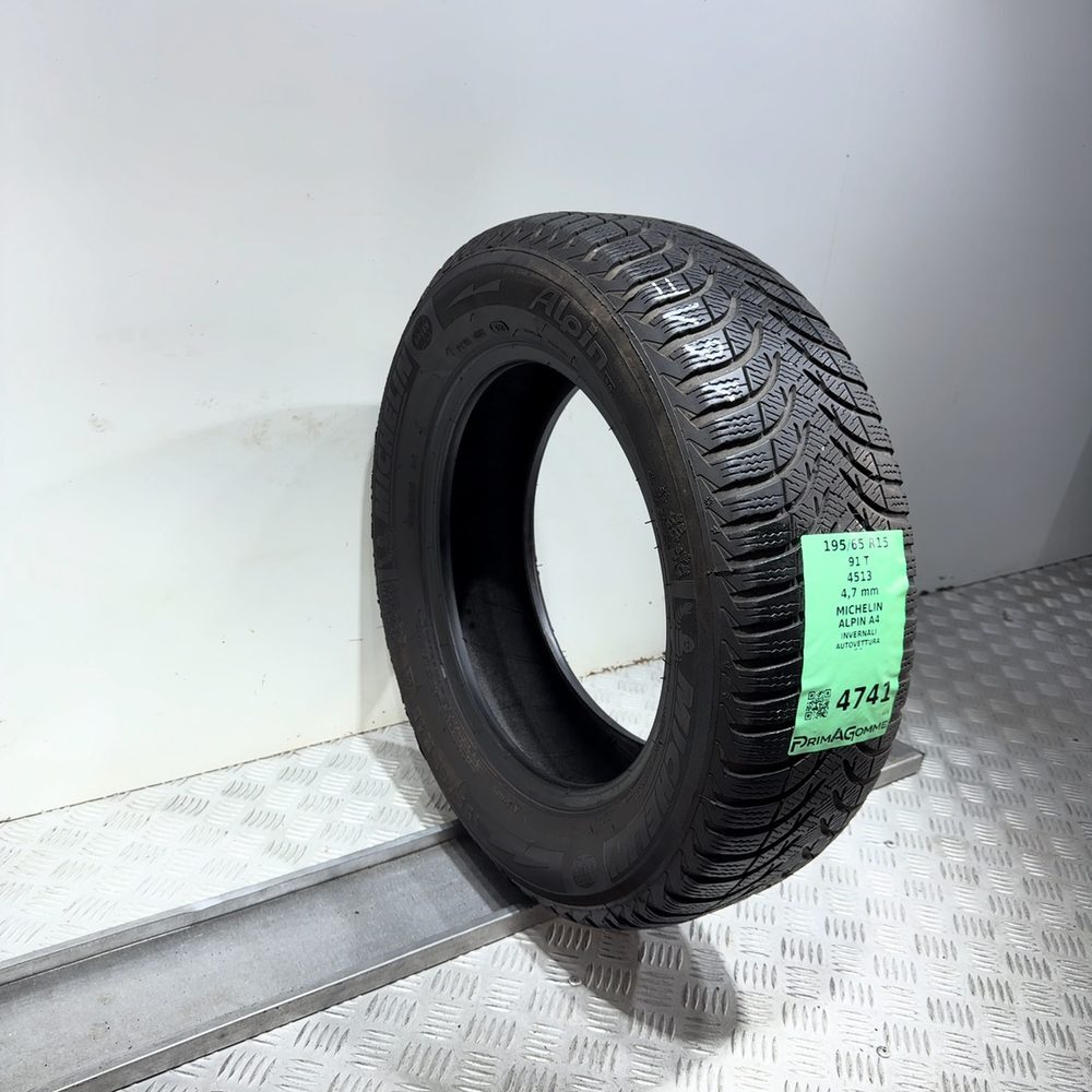Gomma Usata 195 65 R15 91T Michelin Alpin A4 Invernale - immagine 5
