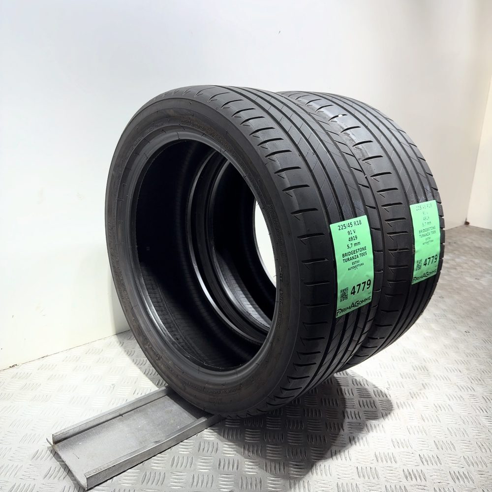Gomme Usate 225 45 R18 91V Bridgestone Turanza T005 81% Estive - immagine 5