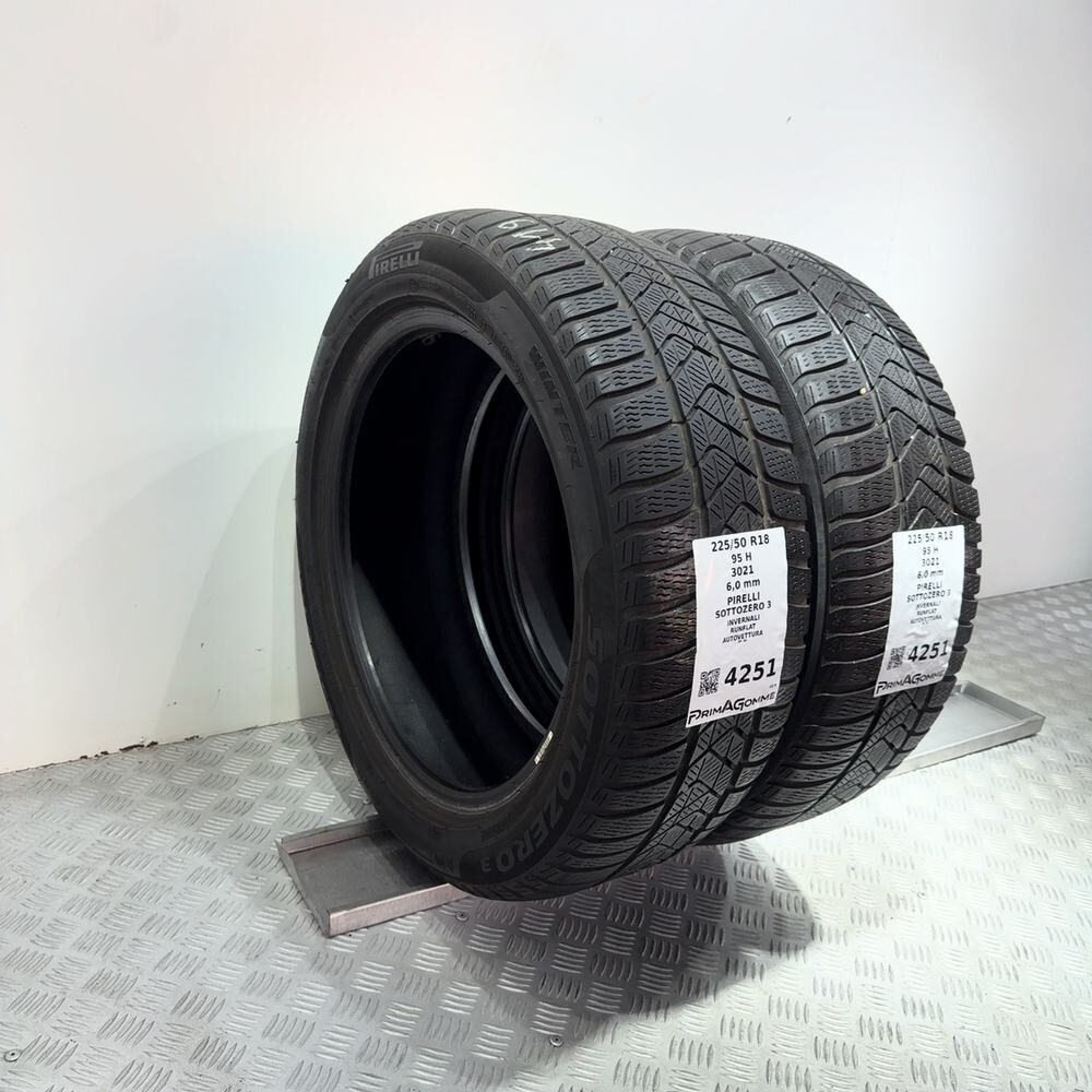 Gomme Usate 225 50 R18 95H Pirelli Sottozero 3 RunFlat 86% Invernali - immagine 6