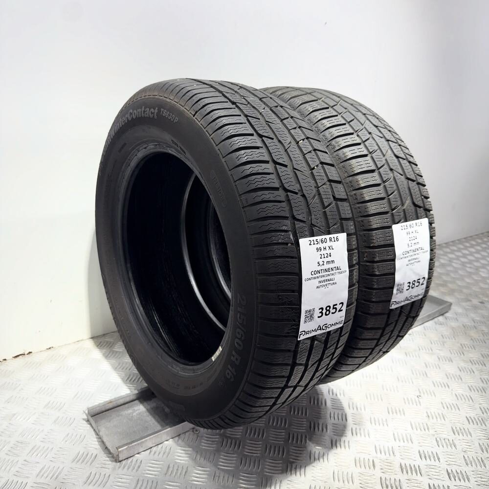 Gomme Usate 215 60 R16 99H XL Continental Contiwintercontact TS830P Invernali - immagine 6