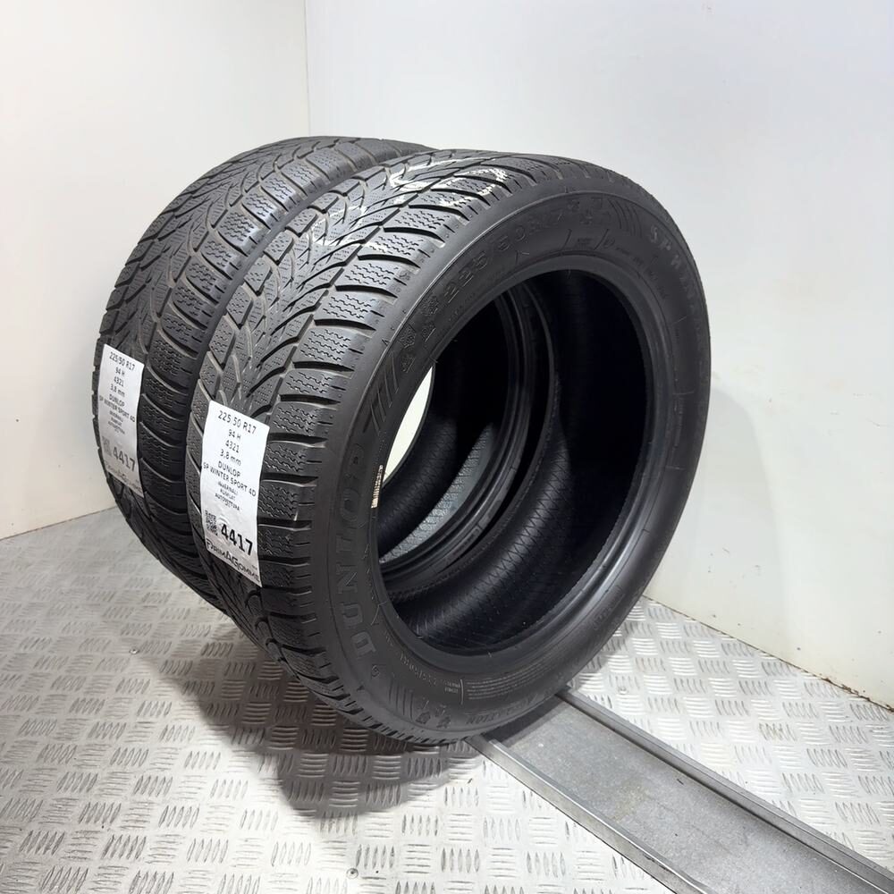 Gomme Usate 225 50 R17 94H Dunlop SP Winter Sport 4D RunFlat Invernali - immagine 6