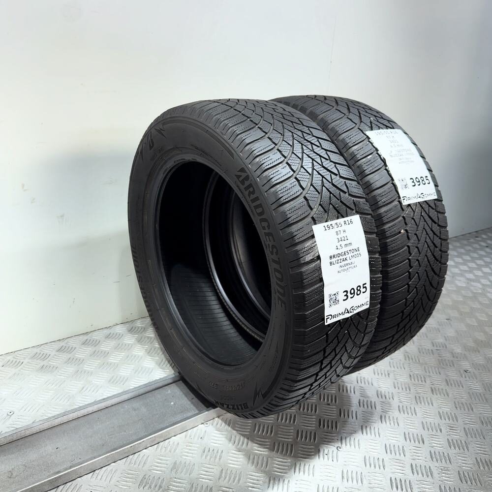 Gomme Usate 195 55 R16 87H Bridgestone Blizzak LM005 Invernali - immagine 7